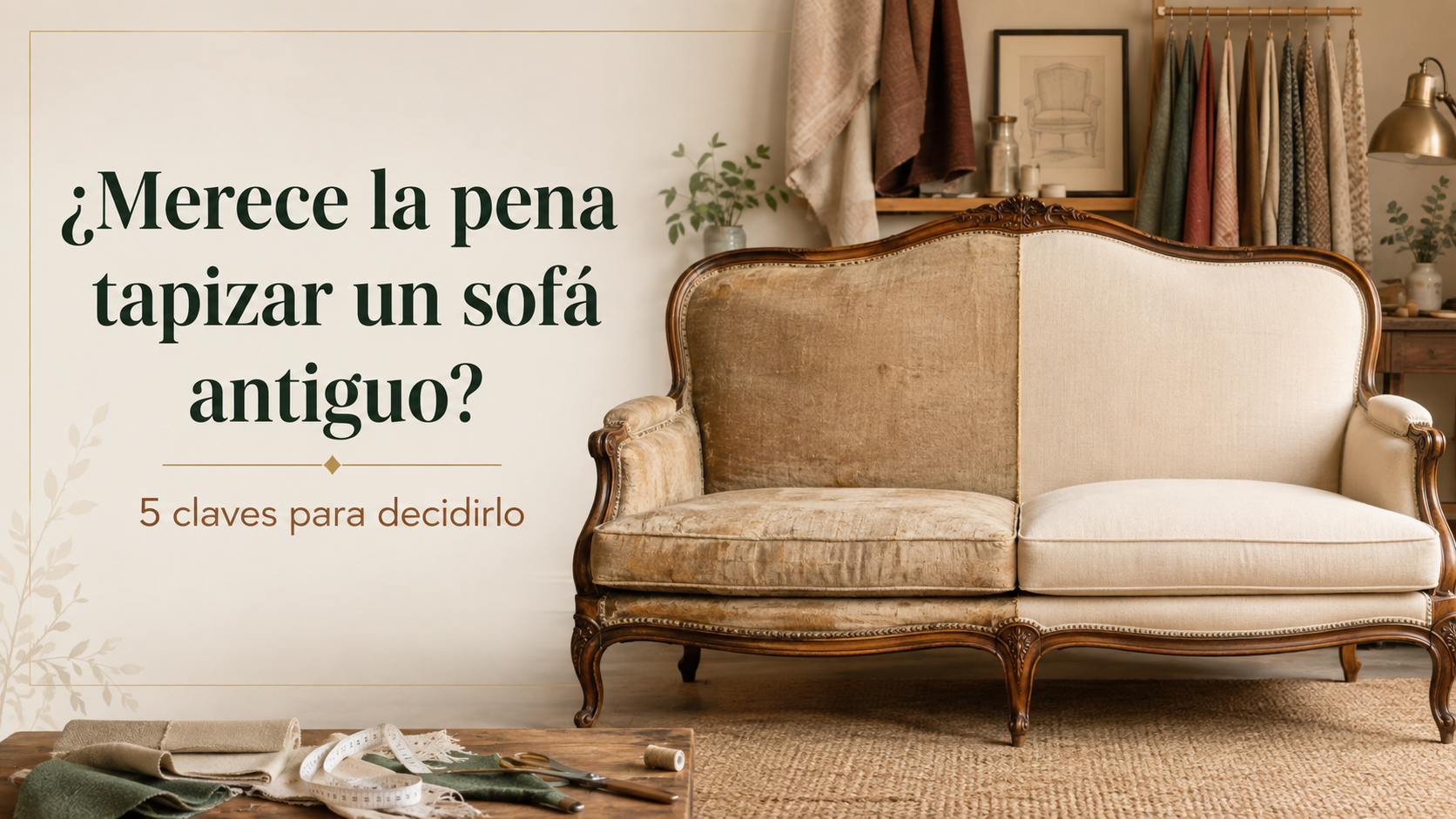 ¿Merece la pena tapizar un sofá antiguo? 5 claves para decidirlo